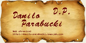 Danilo Parabucki vizit kartica